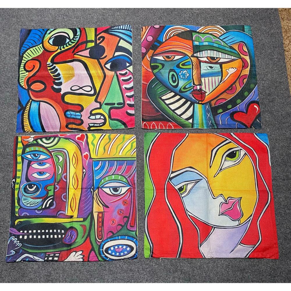 4  New Abstract Throw Pillow Cases  by Fidostudio